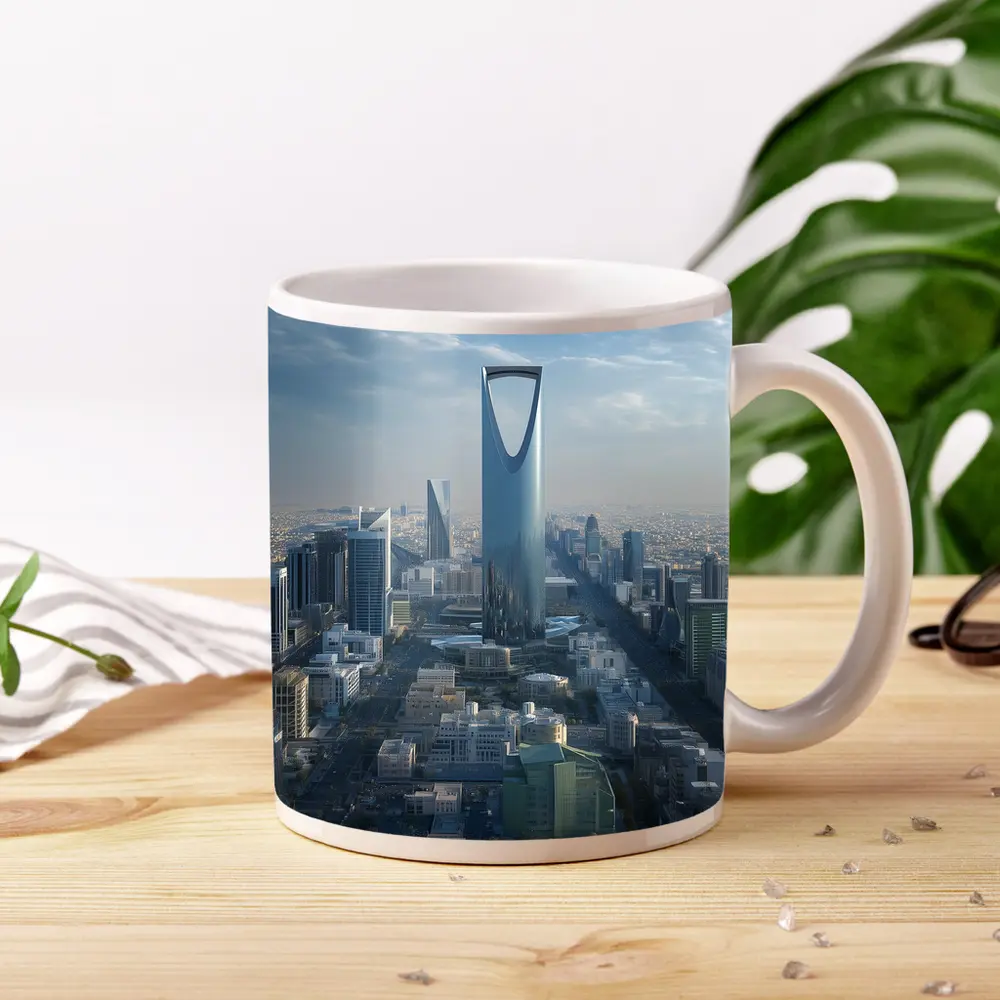 Riyadh Saudi Arabia Kingdom Tower Skyline View – Mugs