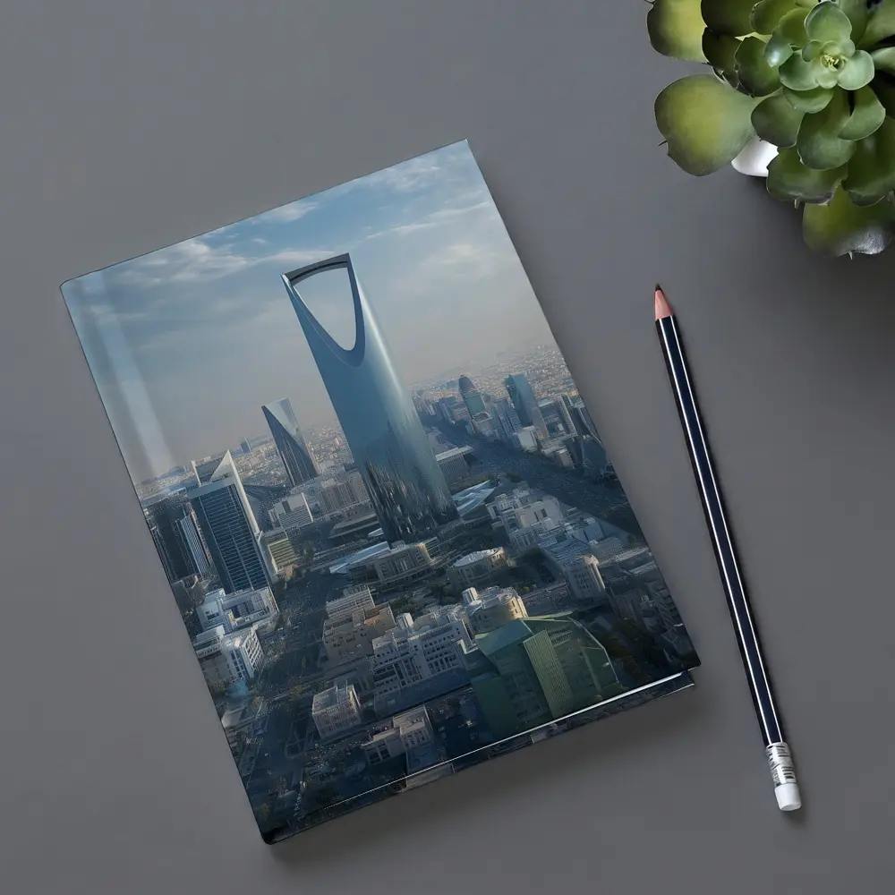 Riyadh Saudi Arabia Kingdom Tower Skyline View – Notebooks