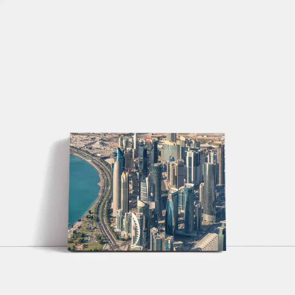 Doha Qatar Skyline Aerial City View – Wall Art