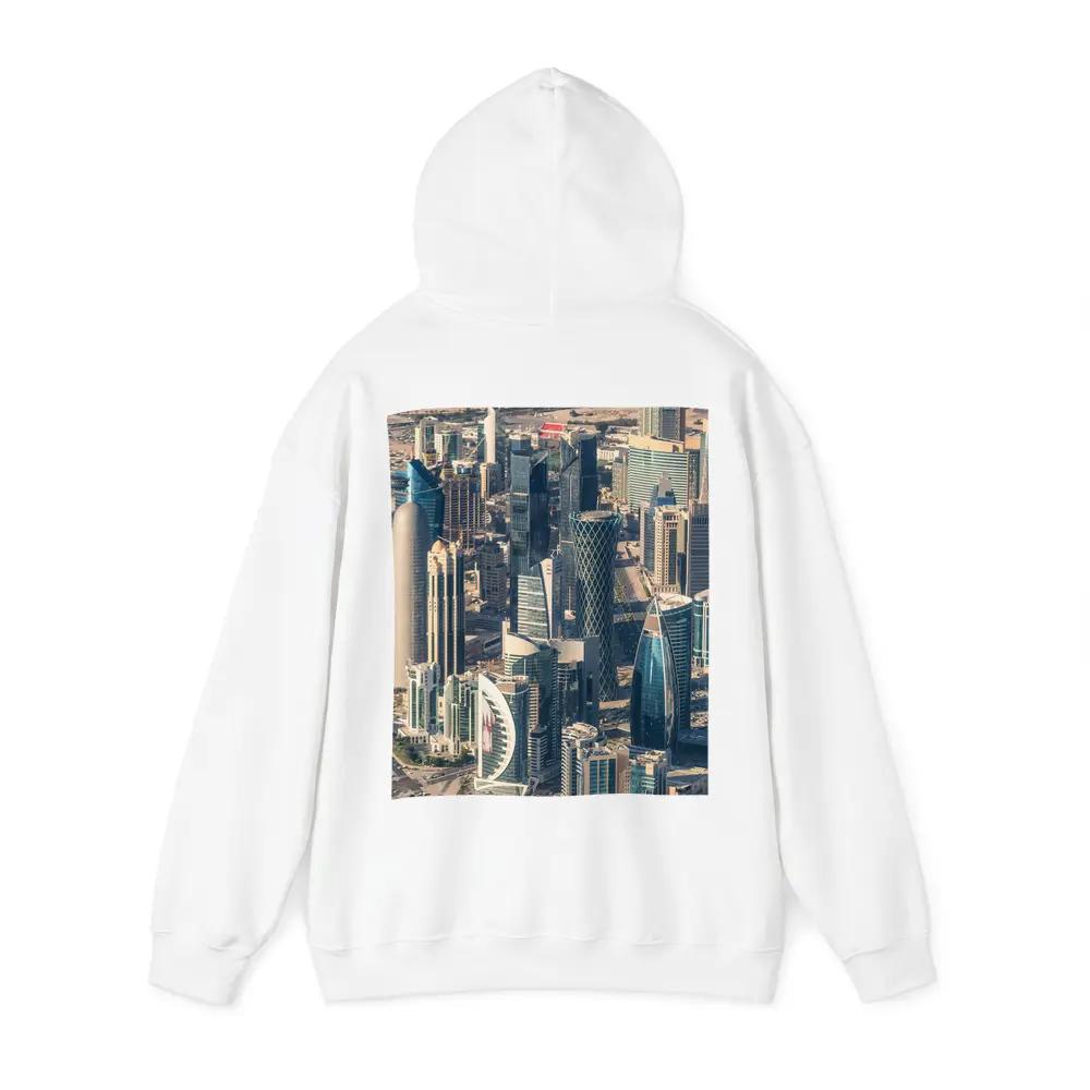 Doha Qatar Skyline Aerial City View – Hoodies
