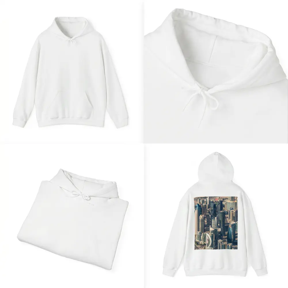 Doha Qatar Skyline Aerial City View – Hoodies