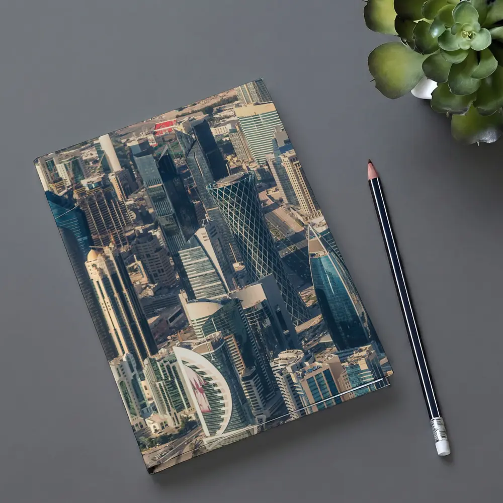 Doha Qatar Skyline Aerial City View – Notebooks