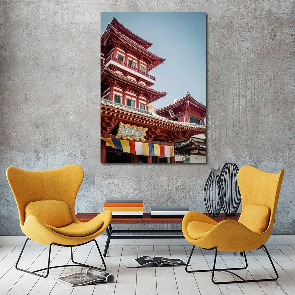 Buddha Tooth Relic Temple Singapore Blue Sky – Wall Art