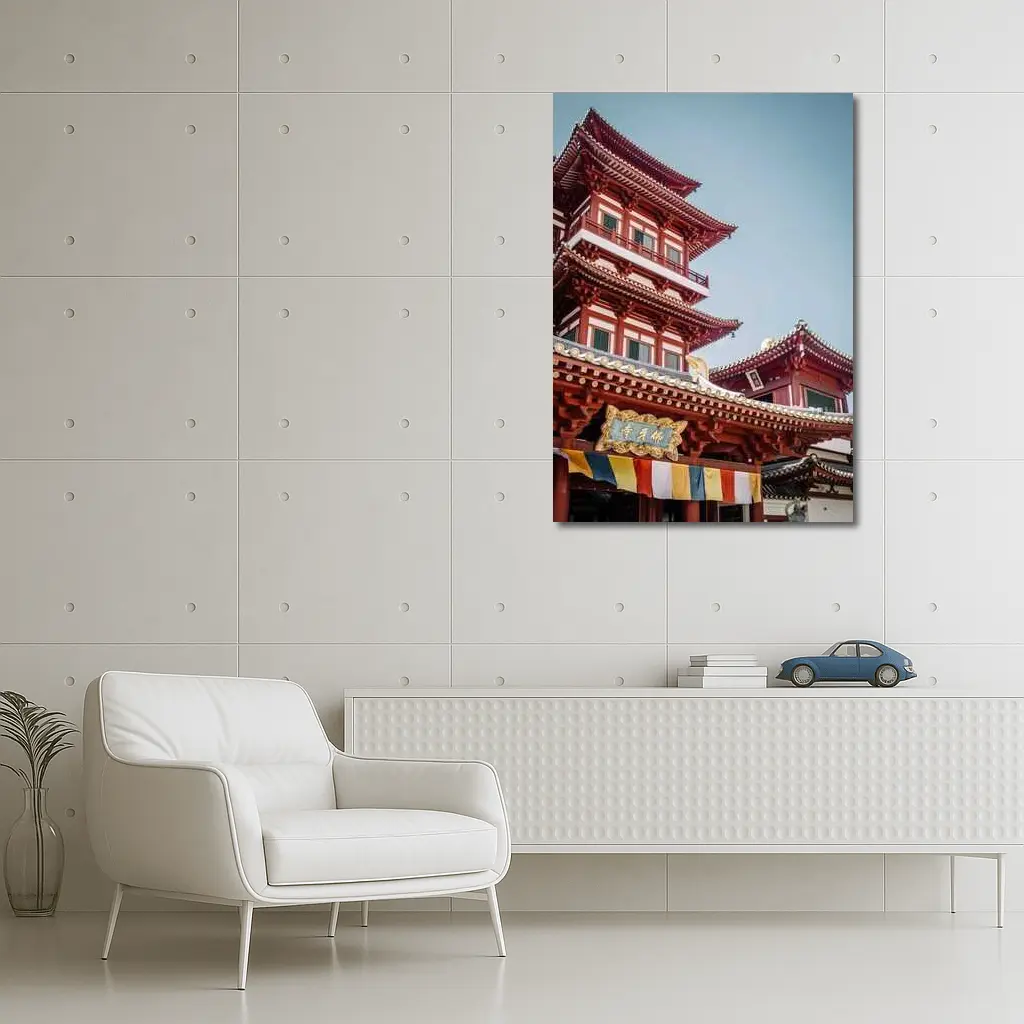 Buddha Tooth Relic Temple Singapore Blue Sky – Wall Art
