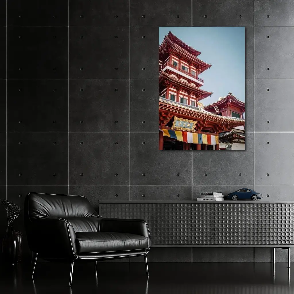Buddha Tooth Relic Temple Singapore Blue Sky – Wall Art