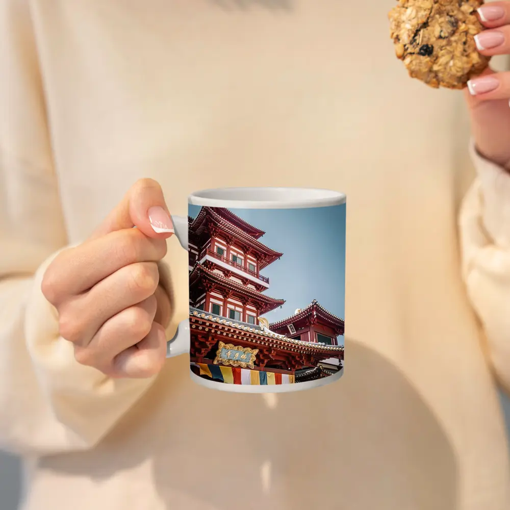 Buddha Tooth Relic Temple Singapore Blue Sky – Mugs