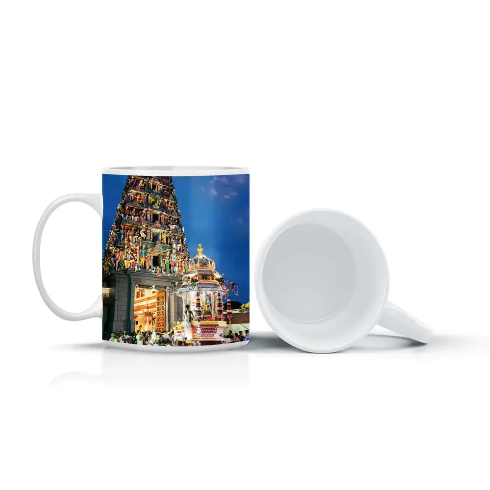 Hindu Temple Gopuram Festival Night Singapore – Mugs