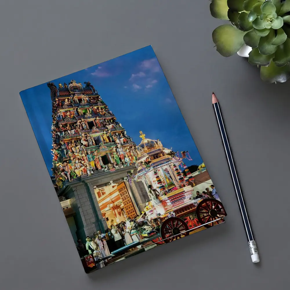 Hindu Temple Gopuram Festival Night Singapore – Notebooks