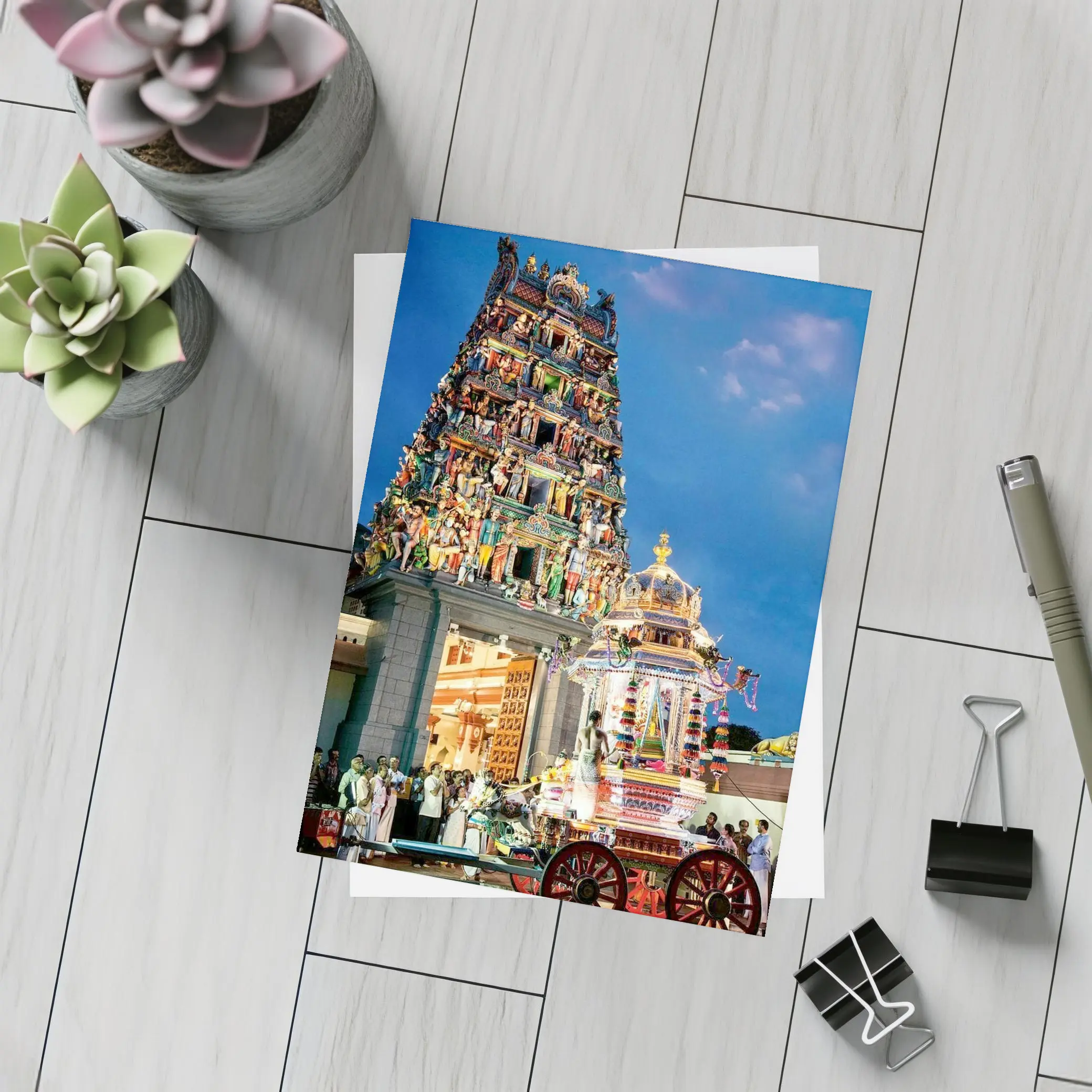 Hindu Temple Gopuram Festival Night Singapore – Postcards