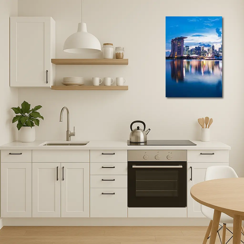 Singapore Marina Bay Skyline At Dusk – Wall Art