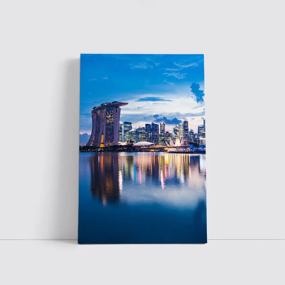 Singapore Marina Bay Skyline At Dusk – Wall Art