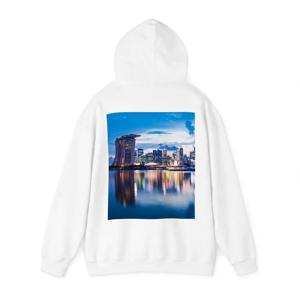 Singapore Marina Bay Skyline At Dusk – Hoodies