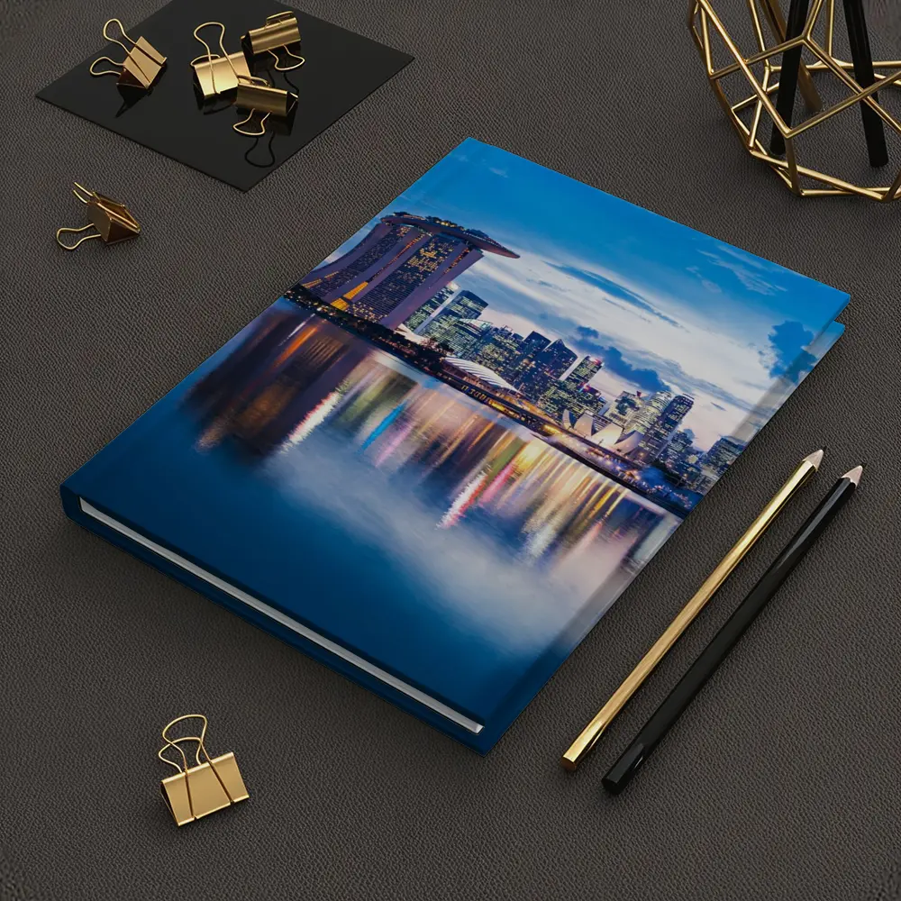 Singapore Marina Bay Skyline At Dusk – Notebooks