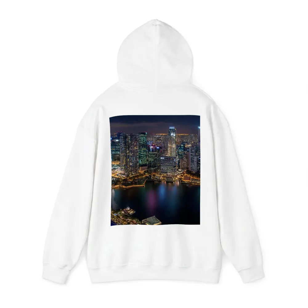 Singapore City Skyline Aerial Night View – Hoodies