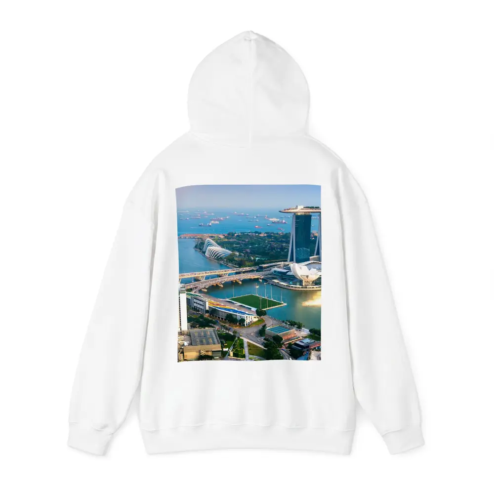 Singapore Marina Bay Skyline Aerial View – Hoodies