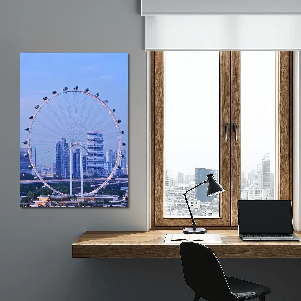 Singapore Flyer Ferris Wheel City Skyline – Wall Art