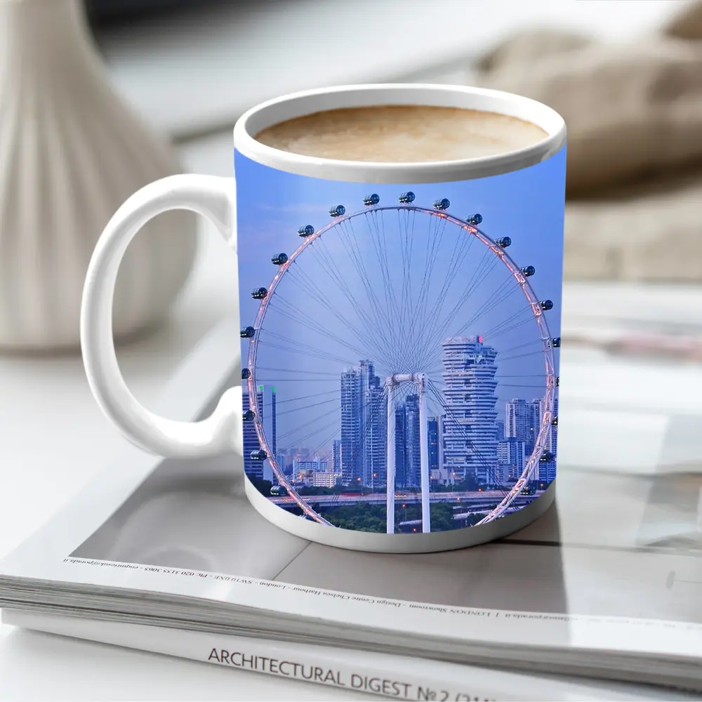 Singapore Flyer Ferris Wheel City Skyline – Mugs