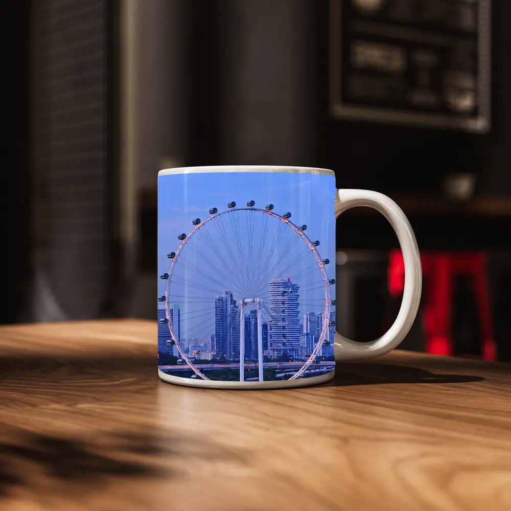 Singapore Flyer Ferris Wheel City Skyline – Mugs