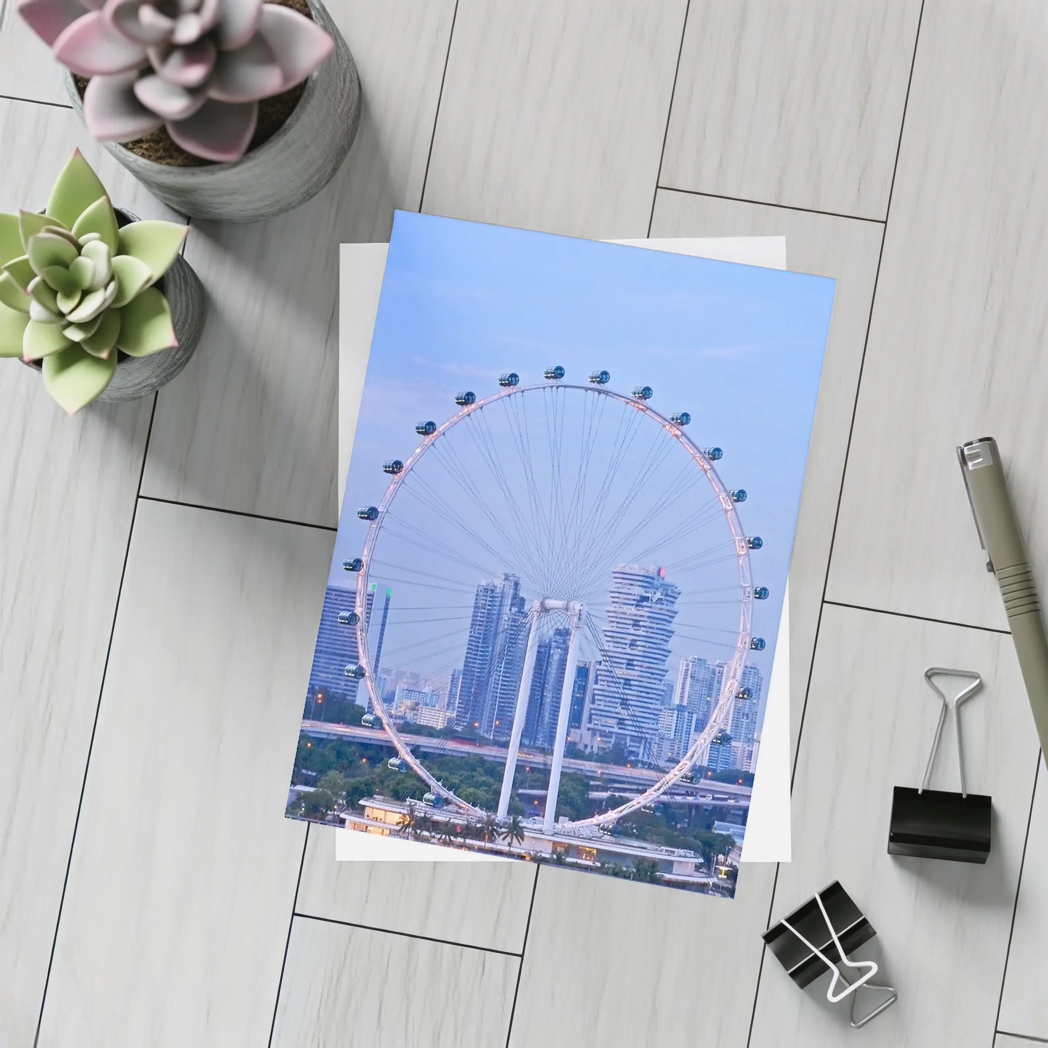 Singapore Flyer Ferris Wheel City Skyline – Postcards