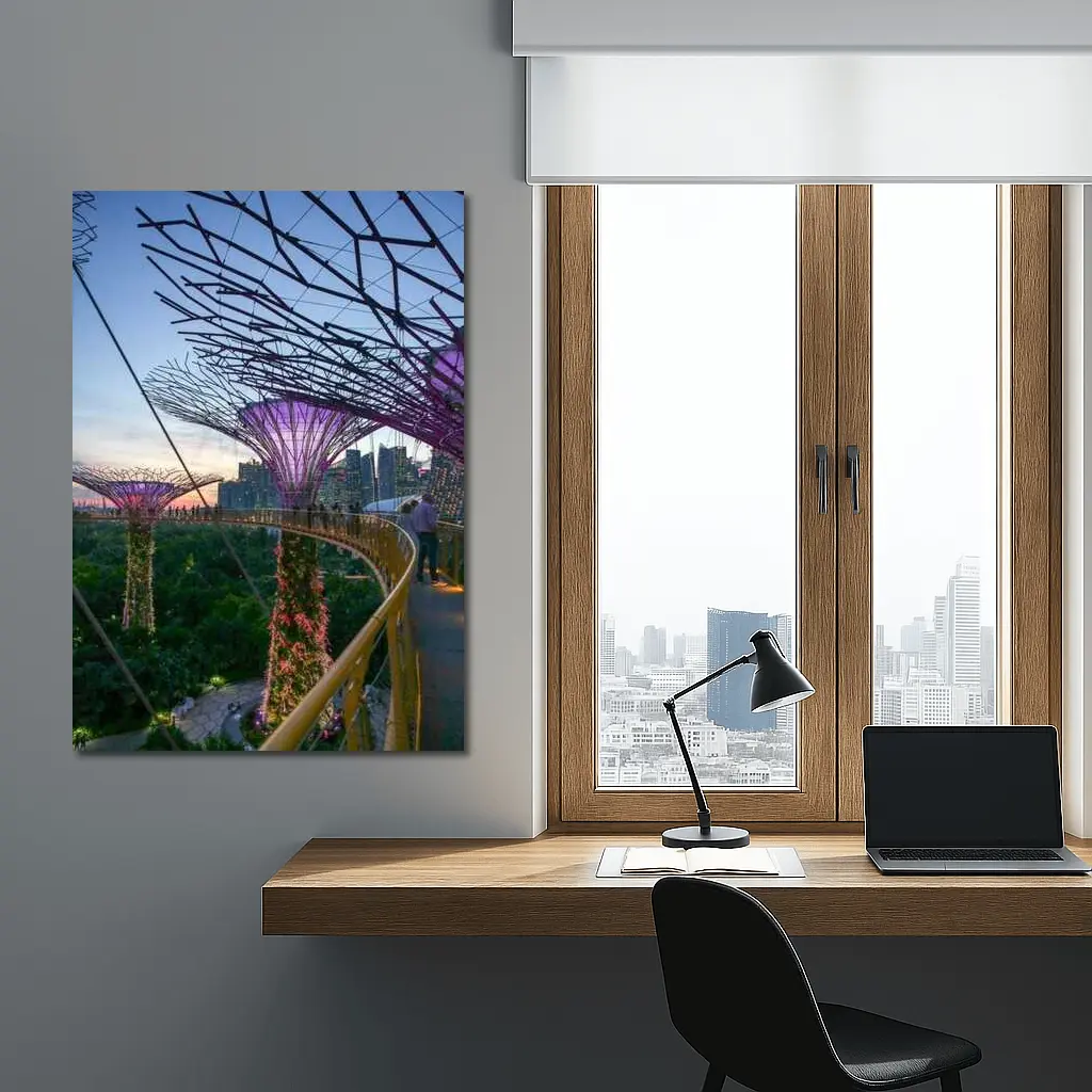 Singapore Gardens by the Bay Supertrees Skyline – Wall Art