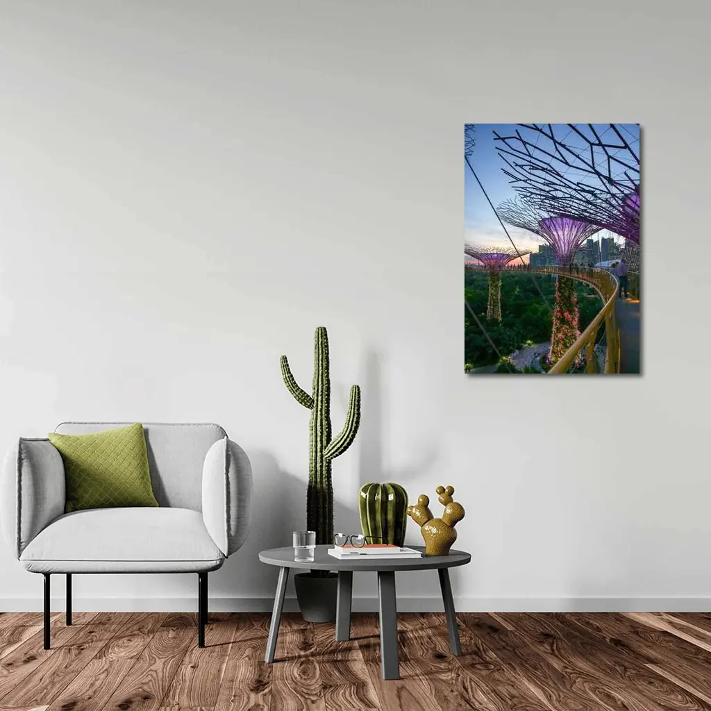 Singapore Gardens by the Bay Supertrees Skyline – Wall Art