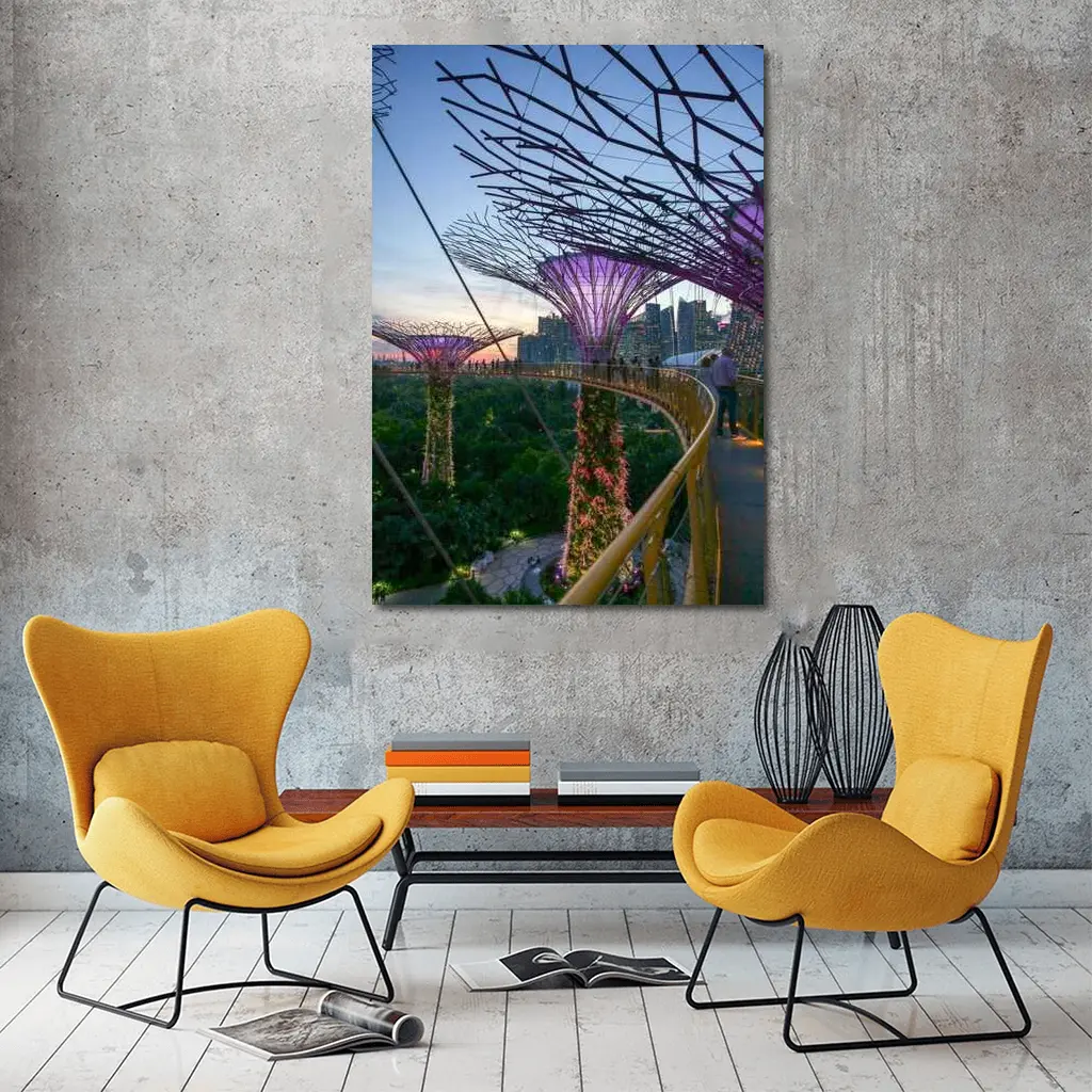 Singapore Gardens by the Bay Supertrees Skyline – Wall Art