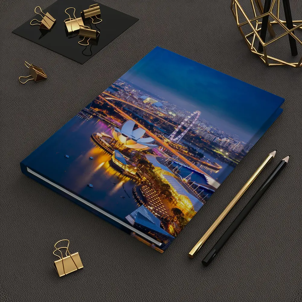 Singapore Marina Bay Skyline At Night – Notebooks