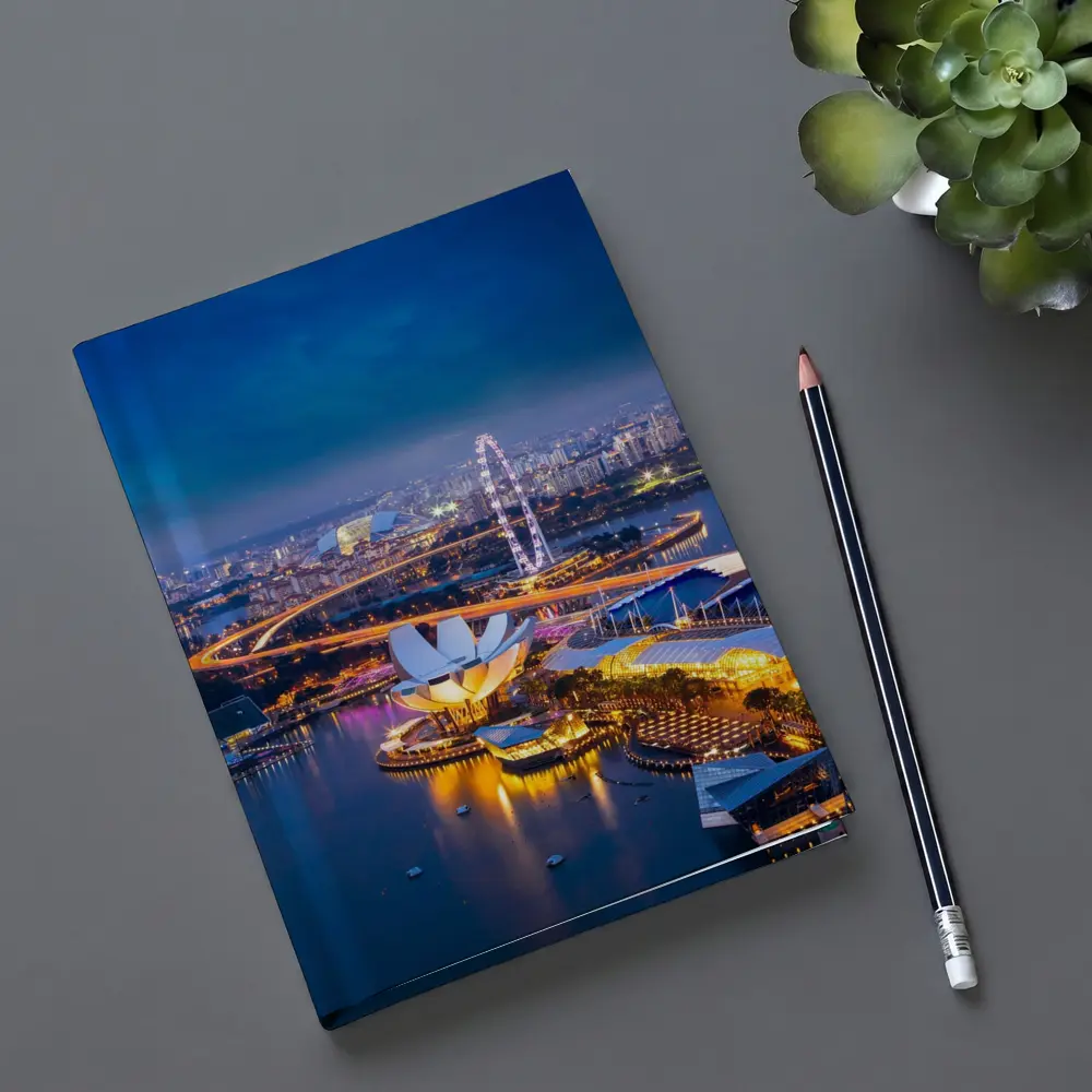 Singapore Marina Bay Skyline At Night – Notebooks
