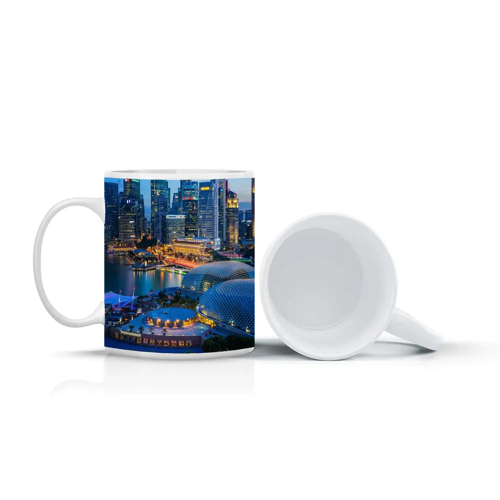 Singapore Marina Bay Skyline Blue Dusk – Mugs