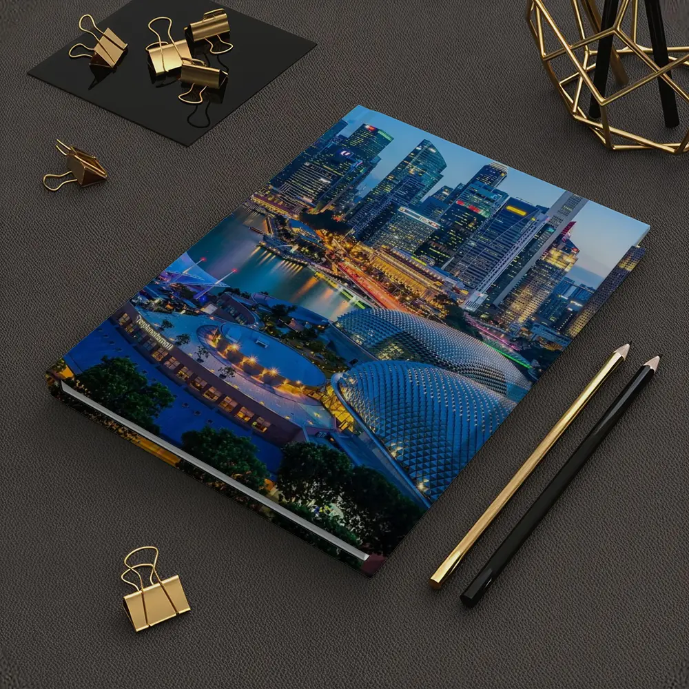 Singapore Marina Bay Skyline Blue Dusk – Notebooks