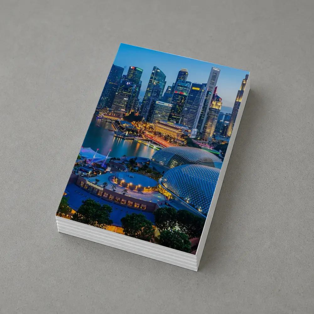 Singapore Marina Bay Skyline Blue Dusk – Postcards