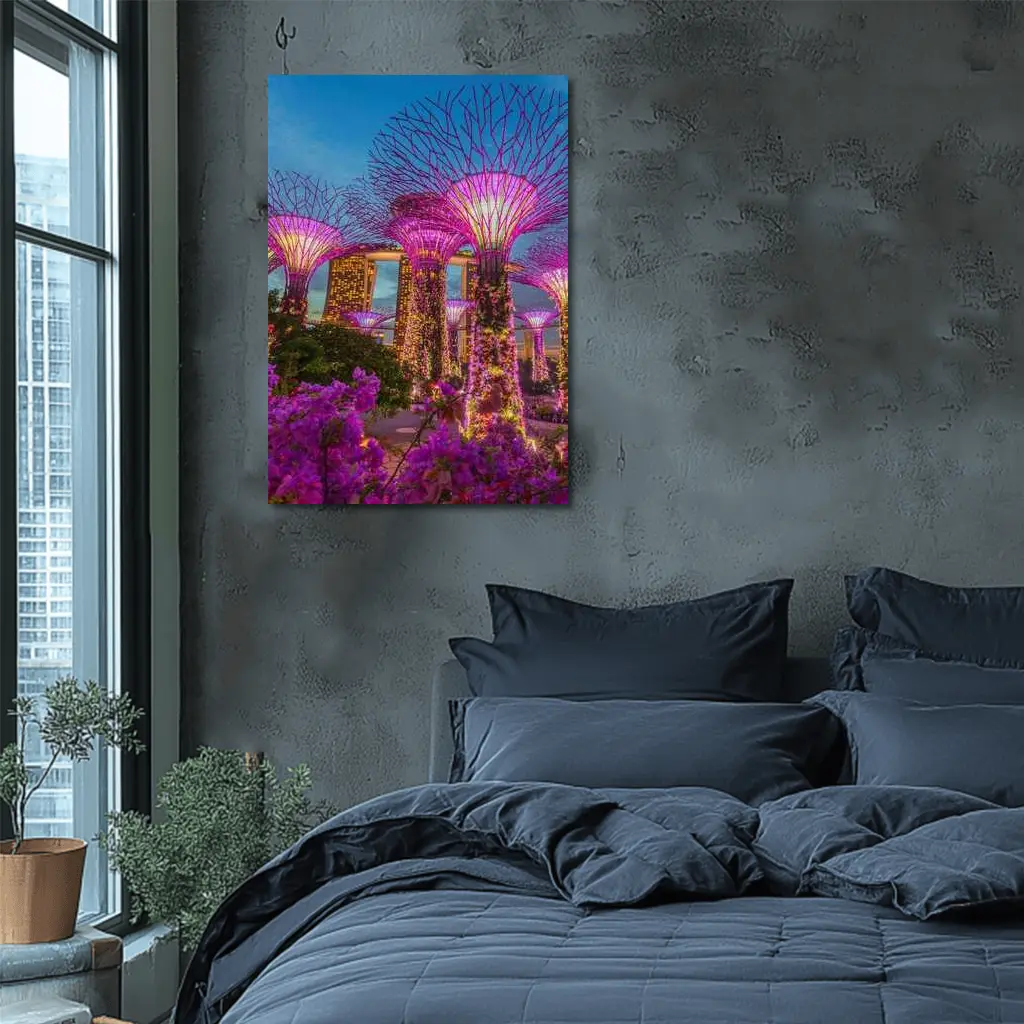 Gardens by the Bay Singapore Night Lights – Wall Art