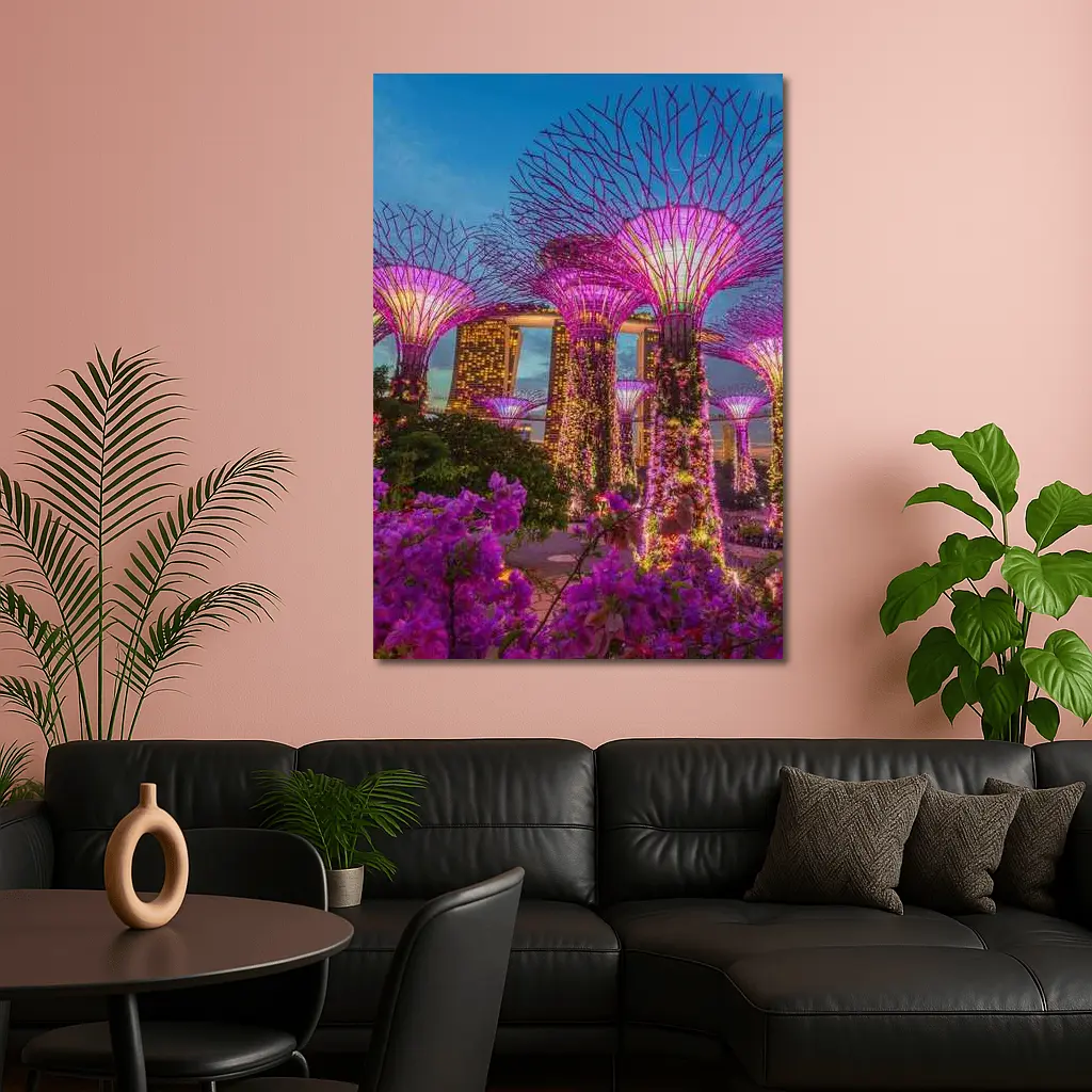 Gardens by the Bay Singapore Night Lights – Wall Art