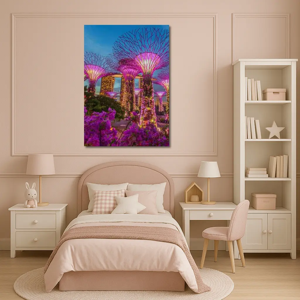 Gardens by the Bay Singapore Night Lights – Wall Art