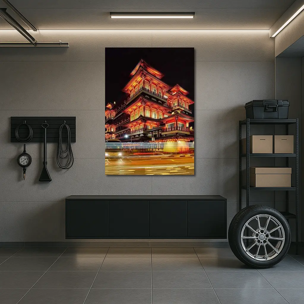 Buddha Tooth Relic Temple Singapore Night – Wall Art