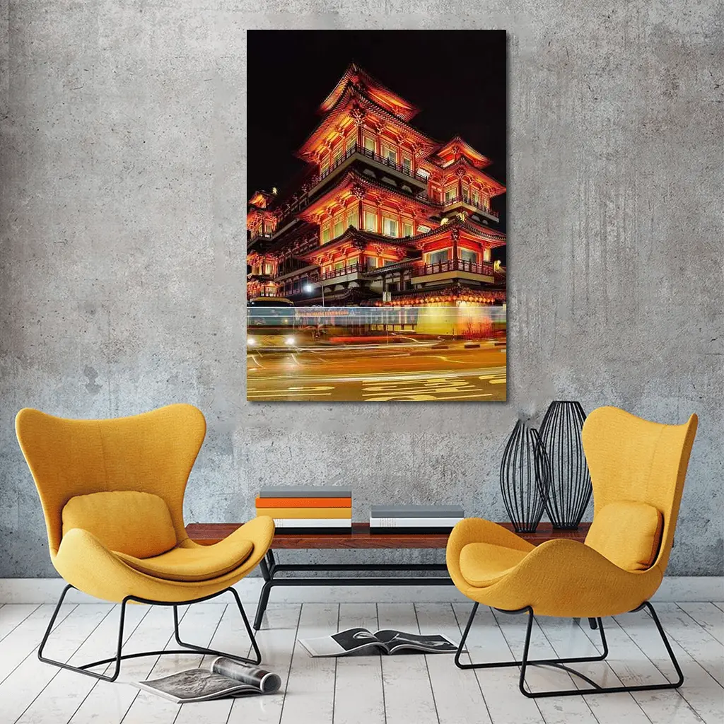 Buddha Tooth Relic Temple Singapore Night – Wall Art