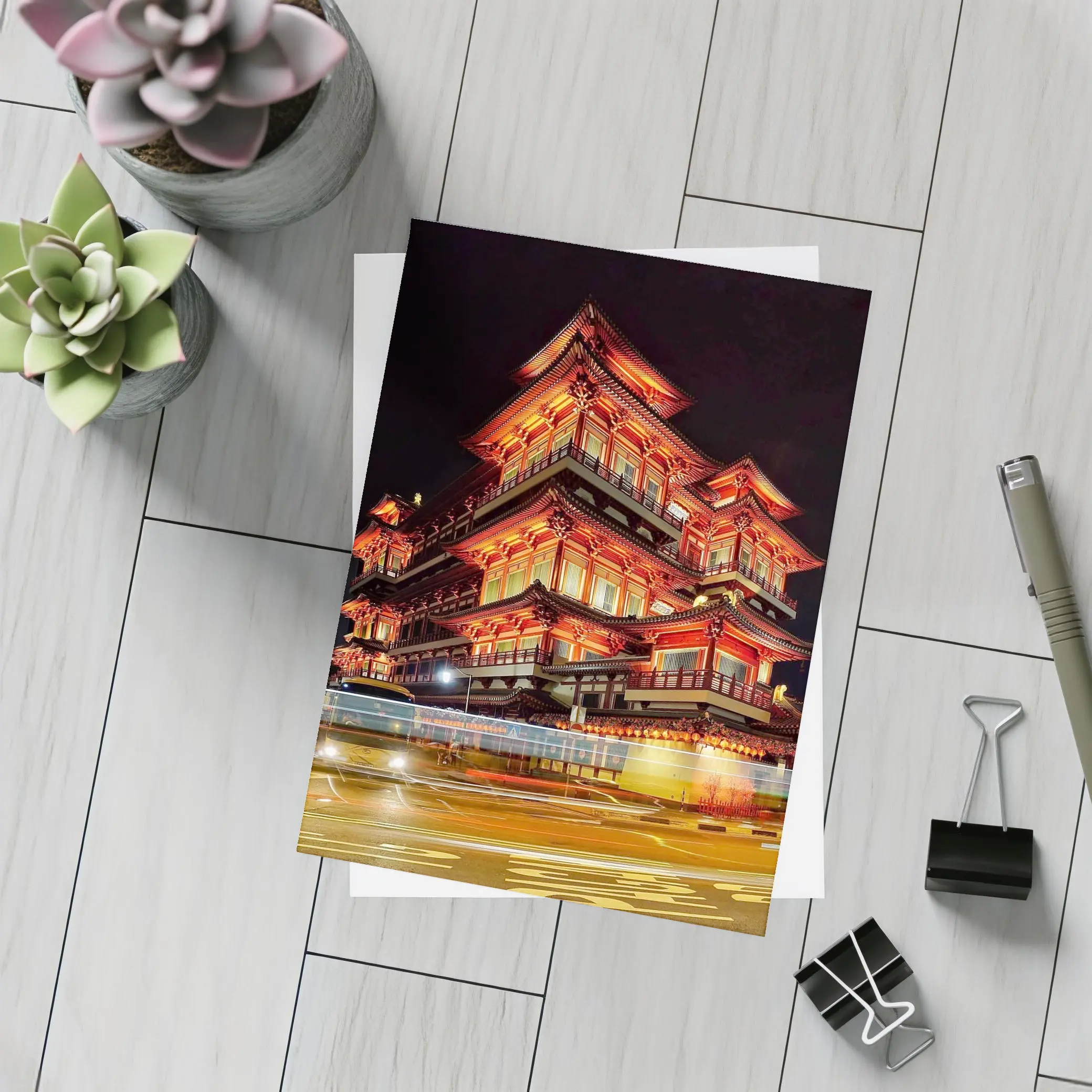 Buddha Tooth Relic Temple Singapore Night – Postcards