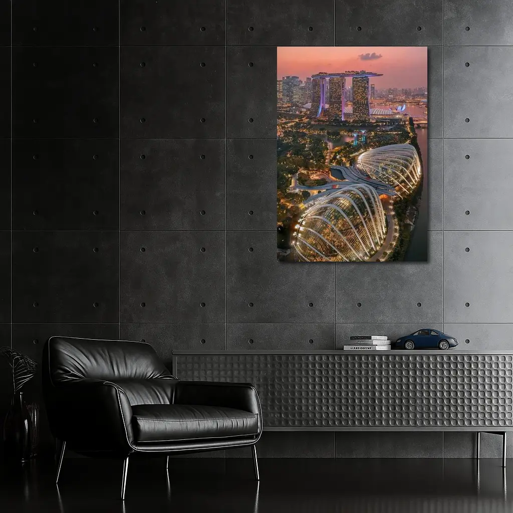 Singapore Marina Bay Aerial Sunset City View – Wall Art
