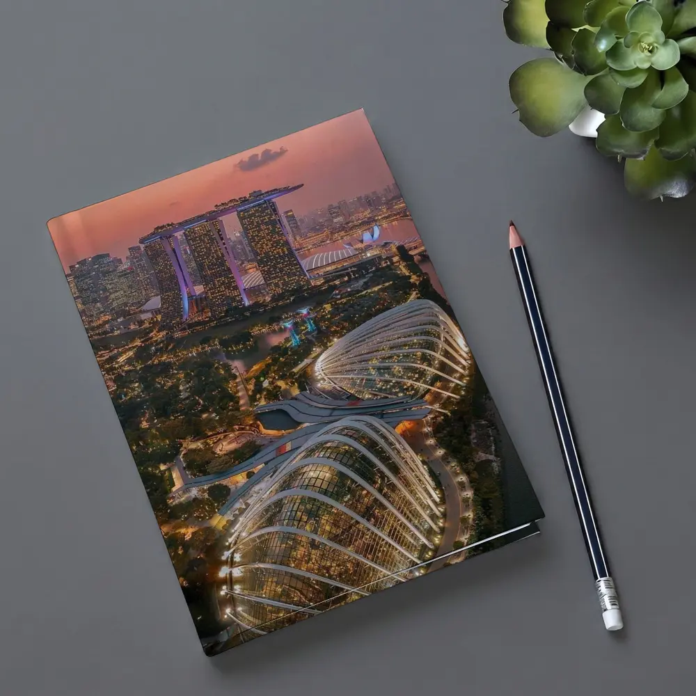Singapore Marina Bay Aerial Sunset City View – Notebooks