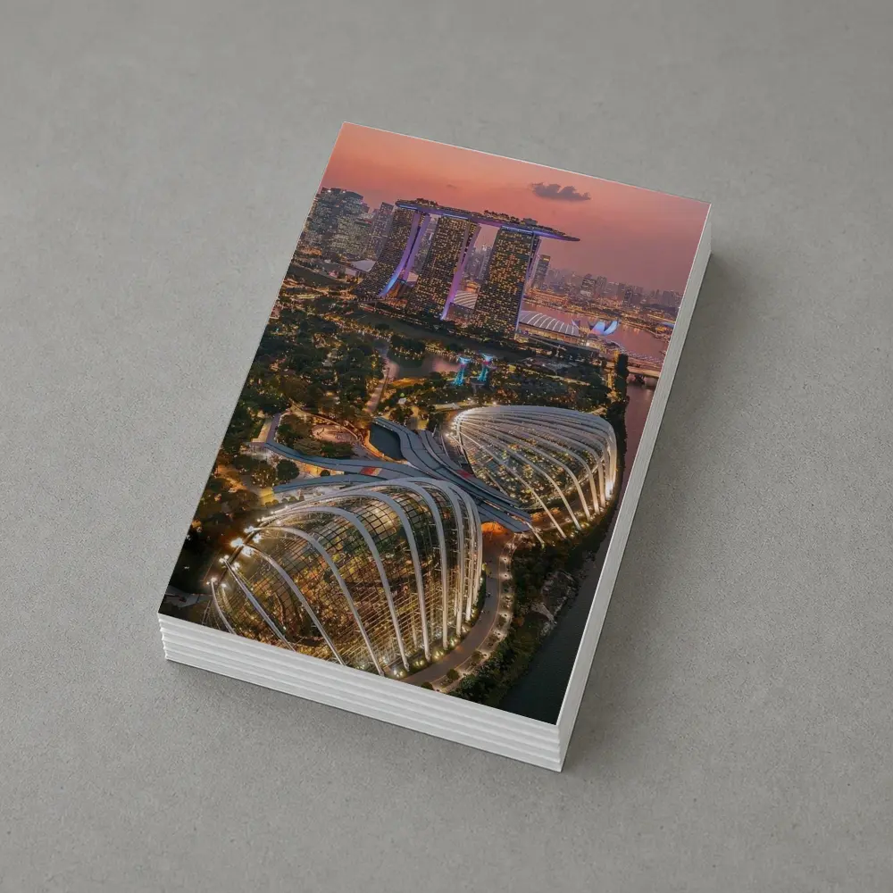 Singapore Marina Bay Aerial Sunset City View – Postcards