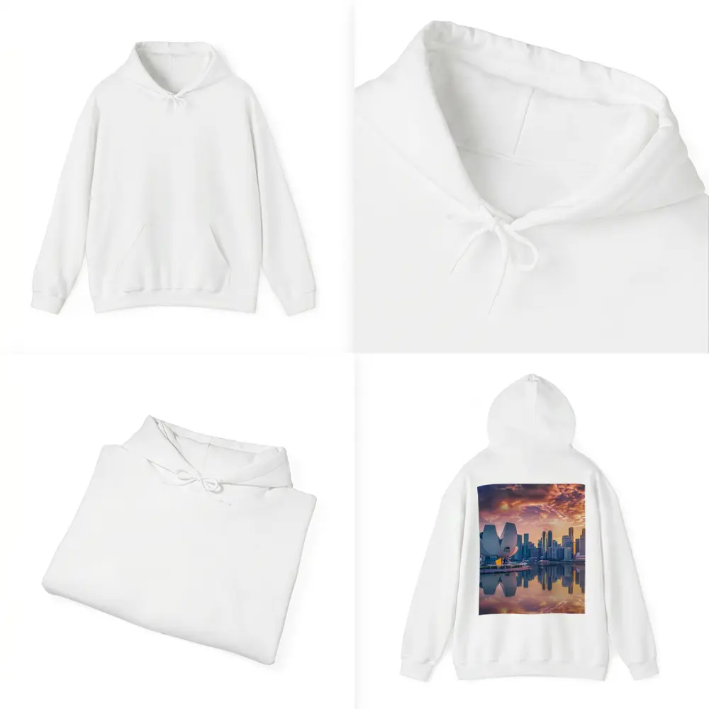 Singapore Marina Bay Skyline Sunset Reflection – Hoodies