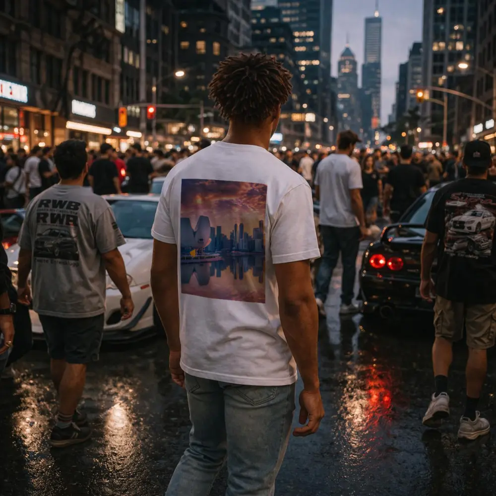 Singapore Marina Bay Skyline Sunset Reflection – T-Shirts