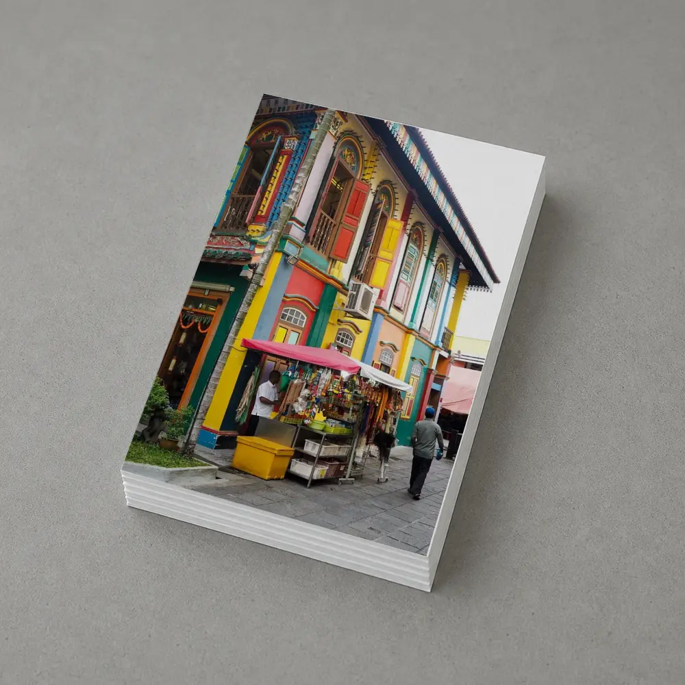 Colorful Little India Street Corner Singapore – Postcards