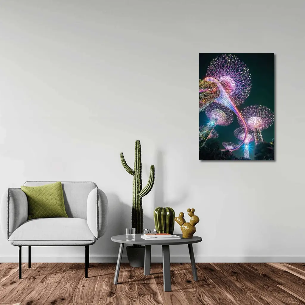 Gardens by the Bay Singapore Night Lights – Wall Art
