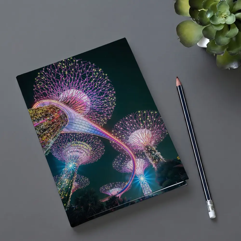 Gardens by the Bay Singapore Night Lights – Notebooks
