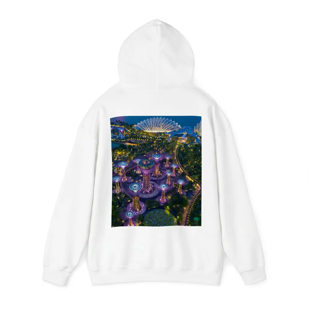 Gardens By The Bay Singapore Night Aerial – Hoodies
