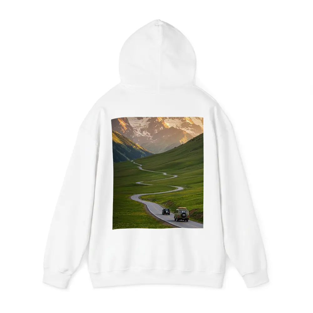 Winding Mountain Road Green Valley Sunset – Hoodies