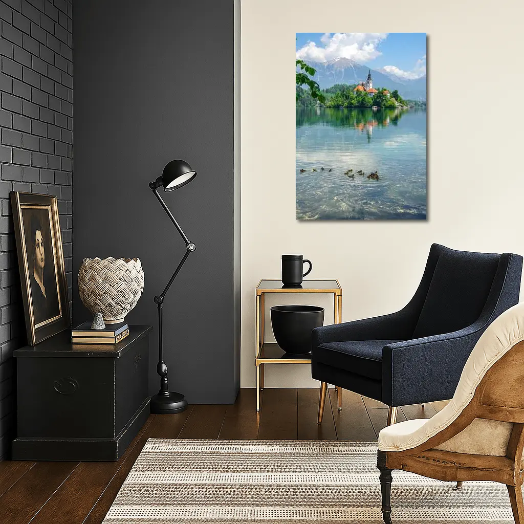 Lake Bled Island Church Slovenia Mountains – Wall Art