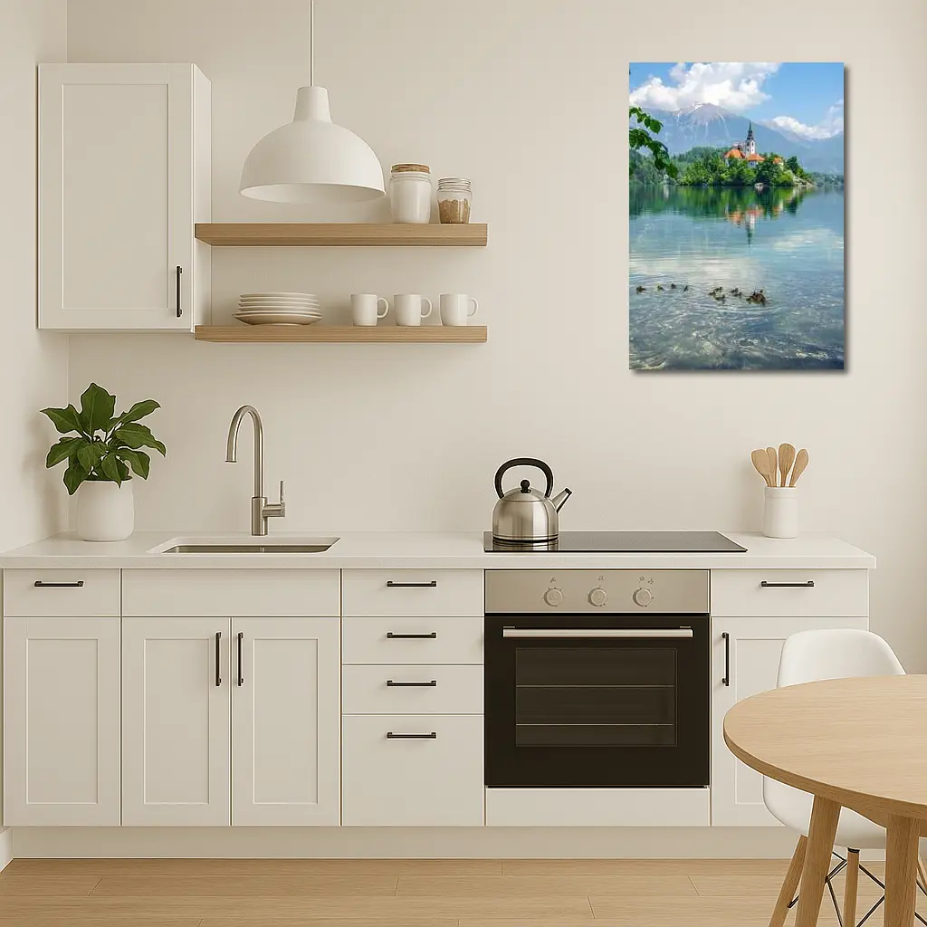 Lake Bled Island Church Slovenia Mountains – Wall Art