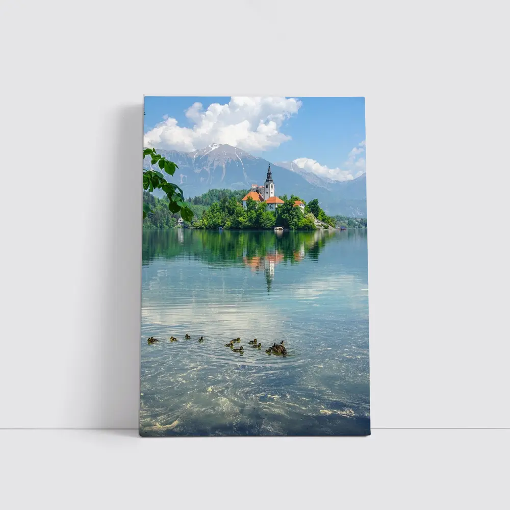 Lake Bled Island Church Slovenia Mountains – Wall Art